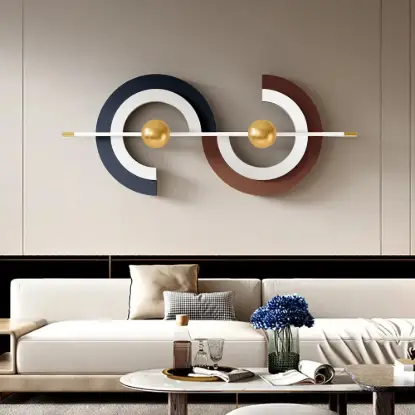 Modern Unique Metal Wall Decor Abstract Creative Wall Art Multi-Color