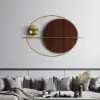 Picture of Modern Oval Geometric Metal Wall Decor Art Brown Metal Hanging Accents For Living Room