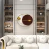 Picture of Modern Oval Geometric Metal Wall Decor Art Brown Metal Hanging Accents For Living Room