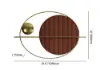 Picture of Modern Oval Geometric Metal Wall Decor Art Brown Metal Hanging Accents For Living Room