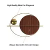 Picture of Modern Oval Geometric Metal Wall Decor Art Brown Metal Hanging Accents For Living Room