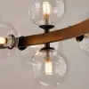 Bubi Modern Black Glass Bubble Chandelier 15-Light for Living Room and Dining Room