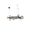 Bubi Modern Black Glass Bubble Chandelier 15-Light for Living Room and Dining Room