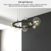 Bubi Modern Black Glass Bubble Chandelier 15-Light for Living Room and Dining Room