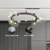 Bubi Modern Black Glass Bubble Chandelier 15-Light for Living Room and Dining Room