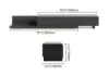 Crator 120 cm - 250 cm Black Extendable TV Unit with 3 Drawers