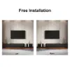Crator 120 cm - 250 cm Black Extendable TV Unit with 3 Drawers