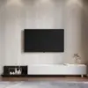 Crator 120 cm - 250 cm Black & White Extendable TV Unit with 3 Drawers