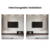 Crator 120 cm - 250 cm Black & White Extendable TV Unit with 3 Drawers