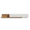 Crator 120 - 250 cm Walnut & White Extendable TV Unit with 3 Drawers – 280cm