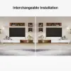 Crator 120 - 250 cm Walnut & White Extendable TV Unit with 3 Drawers – 280cm