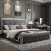 Modern Queen Wingback Bed