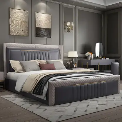 Picture of Modern Queen Wingback Bed