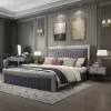 Modern Queen Wingback Bed