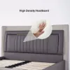 Modern Queen Wingback Bed
