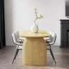 Tintica 180 cm Oval Natural Wood Dining Table, Seats 6