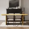 Tintica 180 cm Oval Natural Wood Dining Table, Seats 6