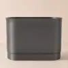 100 cm Deep Oval Freestanding Stone Resin Soaking Bathtub with Built-in Seat – Matte Black Japanese