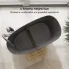 1200 mm Modern Oblique Deep Freestanding Matt Black Stone Resin Japanese Soaking Bath