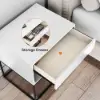 Black Modern Bedside Table with Drawer and Black Metal Base