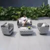 Picture of Martic 4-Piece Aluminium Rope Outdoor Sofa Set with Faux Marble Coffee Table Cushion Pillow