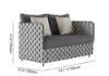 Picture of Martic 4-Piece Aluminium Rope Outdoor Sofa Set with Faux Marble Coffee Table Cushion Pillow