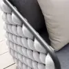 Picture of Martic 4-Piece Aluminium Rope Outdoor Sofa Set with Faux Marble Coffee Table Cushion Pillow