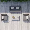 Picture of Martic 4-Piece Aluminium Rope Outdoor Sofa Set with Faux Marble Coffee Table Cushion Pillow