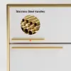 Cylina Modern 2 Drawers White Lacquer Bedside Table Square Bedside Table in Gold, Left