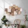 Japandi Wood Wall Decor Hanging Carved Home Bamboo Wall Art for Living Room