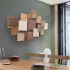 Japandi Wood Wall Decor Hanging Carved Home Bamboo Wall Art for Living Room