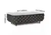 Picture of Martic Modern Aluminium & Rope & Faux Marble Top Outdoor Patio Coffee Table in Black