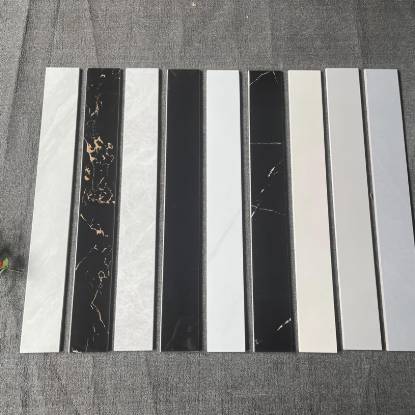 黑色踢脚线120x600仿实木地脚线客餐厅卧室贴脚线地角线可加工