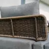 950mm Wide Modern Aluminum & Rattan Outdoor Sofa with Cushion in Gray & Brown