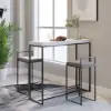 Modern Gray Velvet Upholstered Counter Stools, 2 Pieces