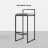 Modern Gray Velvet Upholstered Counter Stools, 2 Pieces