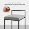Modern Gray Velvet Upholstered Counter Stools, 2 Pieces