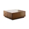 Picture of 90 cm Distressed Pine Wood Square Coffee Table with 4 Drawers