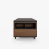 120 cm Lift-Top Extendable Coffee Table with Drawers & Cabinet – Black – Walnut