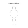Japandi 80 cm Round Natural Wood Dining Table, Seats 2