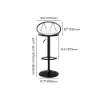 Modern White PU Leather Bar Stool (Set of 2) Adjustable Height & Swivel