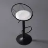 Modern White PU Leather Bar Stool (Set of 2) Adjustable Height & Swivel