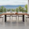 Grida Outdoor Teak & Aluminium Rectangular Dining Table, Seats 8 (2388 mm)