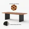 Grida Outdoor Teak & Aluminium Rectangular Dining Table, Seats 8 (2388 mm)