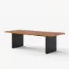 Grida Outdoor Teak & Aluminium Rectangular Dining Table, Seats 8 (2388 mm)