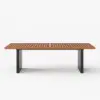 Grida Outdoor Teak & Aluminium Rectangular Dining Table, Seats 8 (2388 mm)