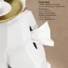Modern White Dog Resin End table with Tray Top and Tissue Box