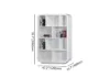 4-Tier Irregular Bookshelf MDF Bookcase in White (2000mm High)