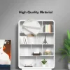 4-Tier Irregular Bookshelf MDF Bookcase in White (2000mm High)