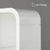 4-Tier Irregular Bookshelf MDF Bookcase in White (2000mm High)